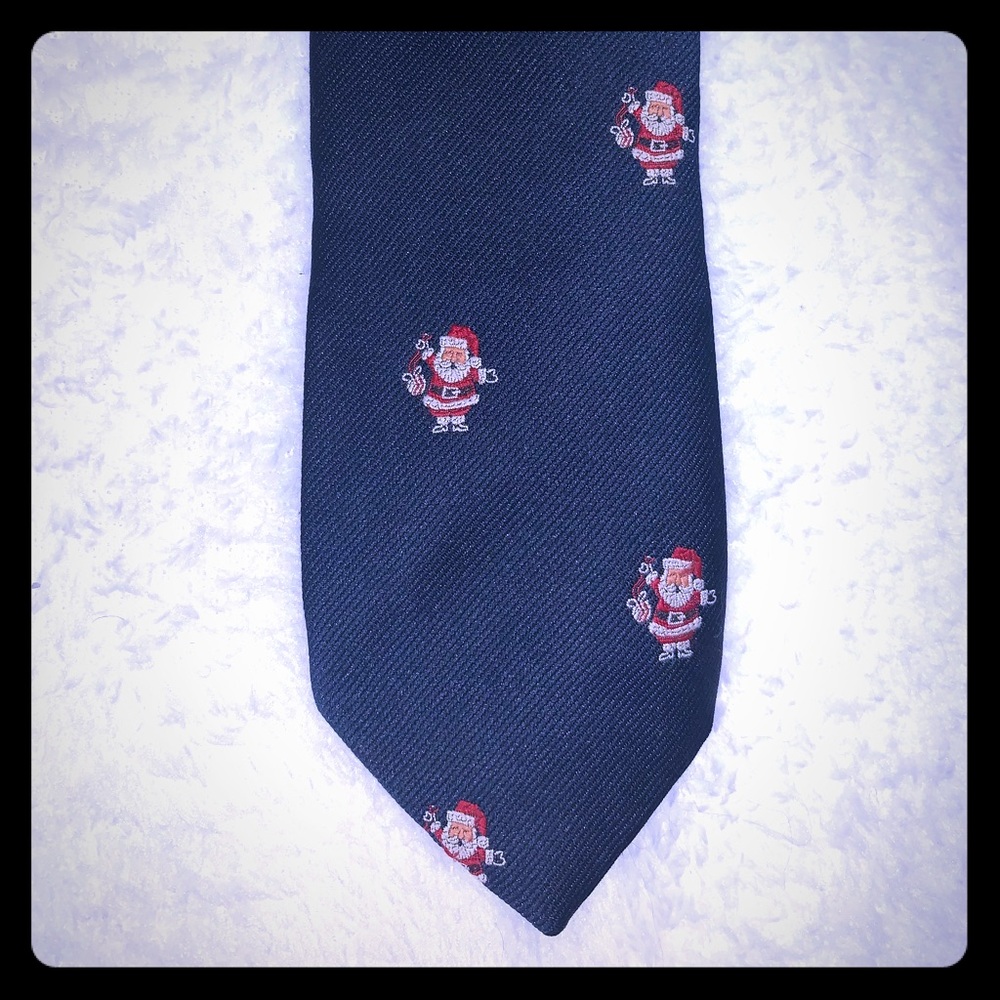 Blue Santa tie